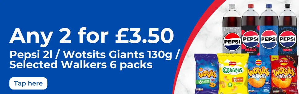 Pepsi 2l / Wotsits Giants / Quavers|Wotsits 6 packs