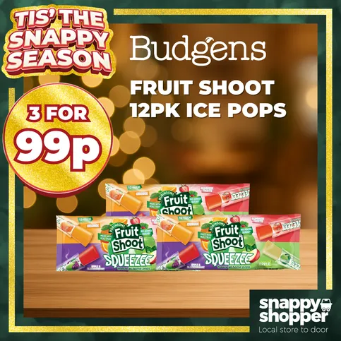 3 for 99p - Fruit Shoot Ice Pops 12pk