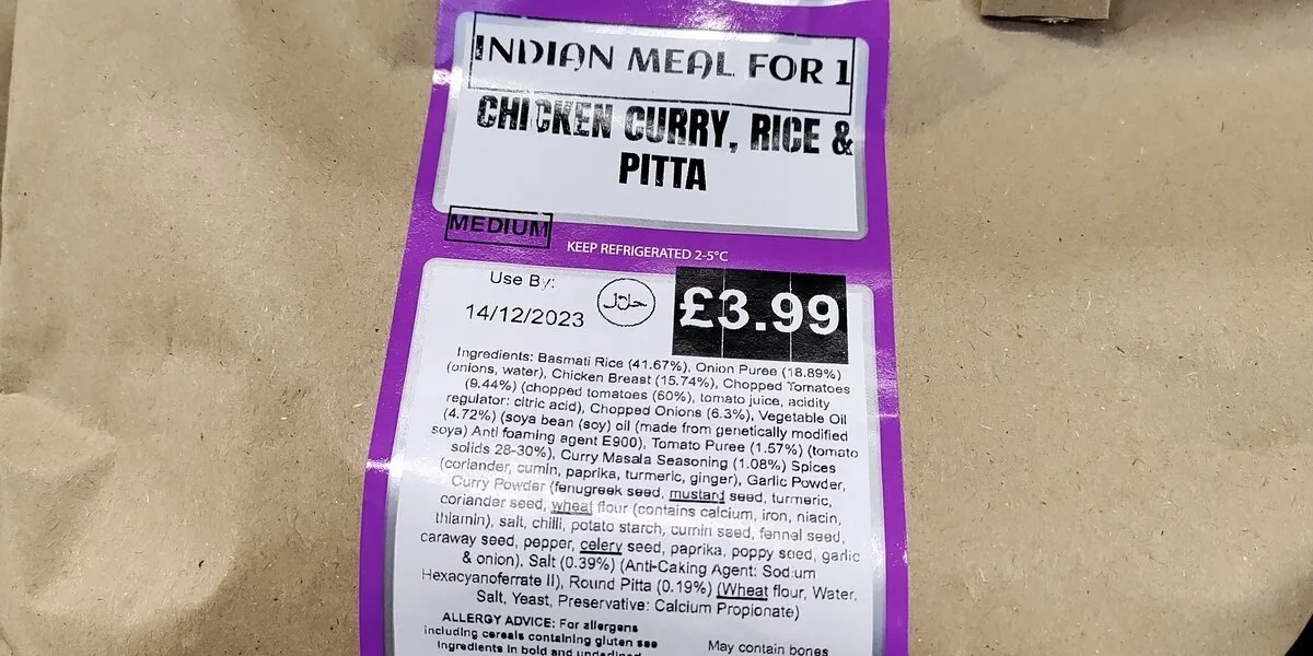 Chicken Curry Meal Bag