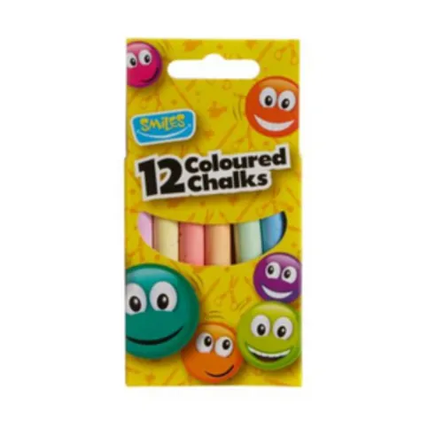 Coloured Chalks 12 Pack
