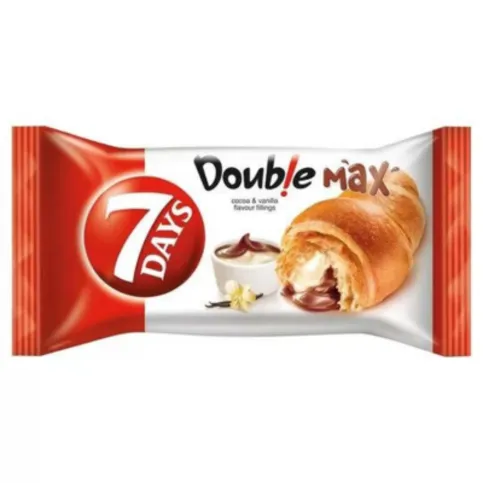 7 Days Croissant Double Max Cocoa Flavoured & Vanilla Flavour Fillings 80g