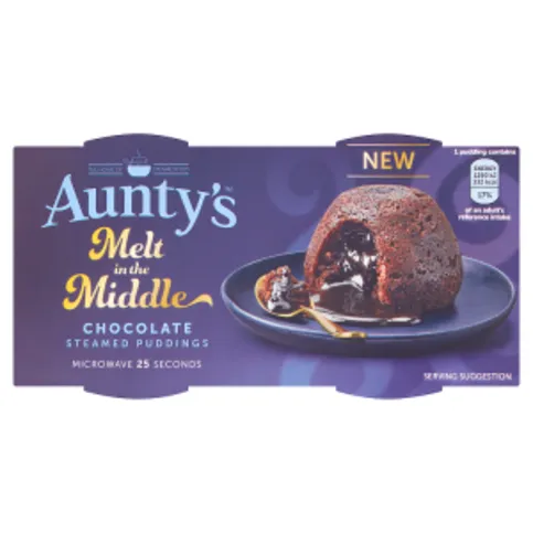 Aunty's Melt in the Middle Chocolate Steamed Puddings 2 x 100g