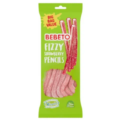 Bebeto Straw Fizzy Pencils 220g