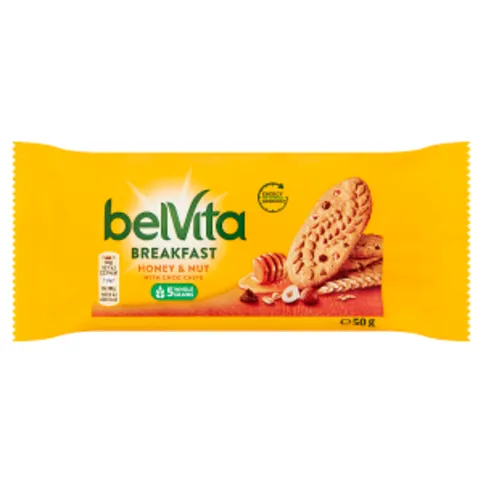 Belvita Breakfast Biscuits Honey and Nuts with Choc Chips 50g