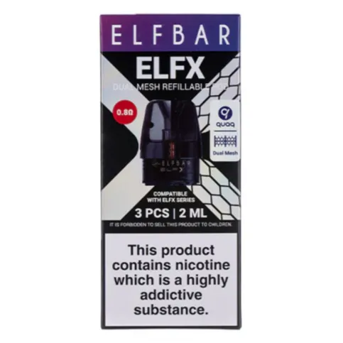 Elf Bar Elfx Replacement Pod 0.8 3 Pack