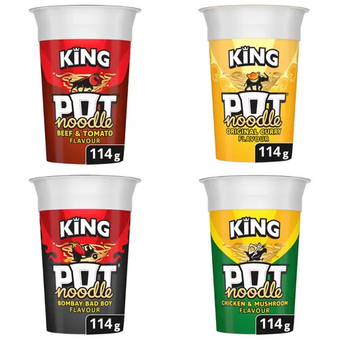 King Pot Noodle 114g - Any 2 for £2