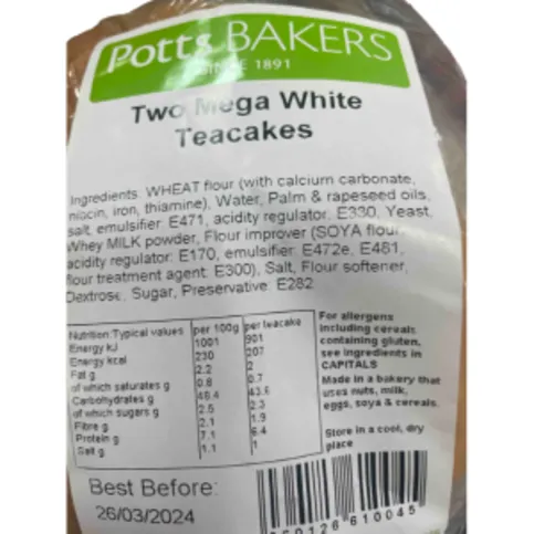 Mega White Tea Cakes 2 Pack