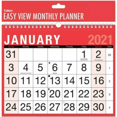Tallon Monthly Planner Calendar