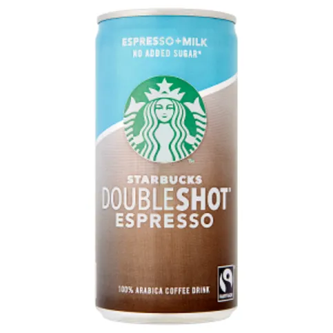 Starbucks DoubleShot Espresso No Added Sugar Iced Coffee Drink 200ml