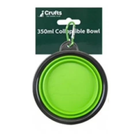 Crufts Collapsible Travel Pet Bowl 350ml