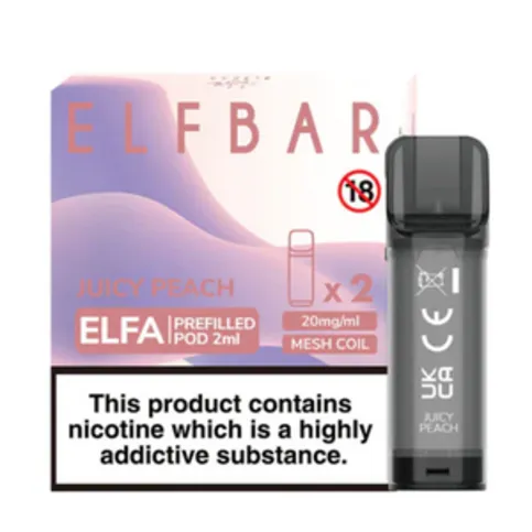 Elf Bar Juicy Peach ELFA Prefilled Pod 2 Pack