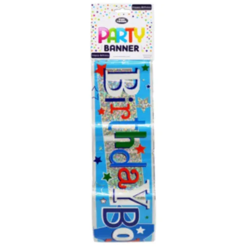 Fun House Party Banner Birthday Boy