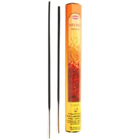 Incense Sticks Hem Saffron 23cm Burning Time 40min 20 Sticks