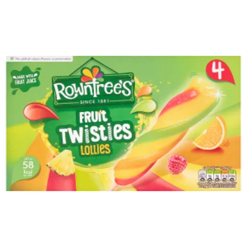 Rowntree's Fruit Twisties Lollies 4 x 70ml (280ml)