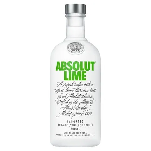 Absolut Lime Flavored Vodka 70cl