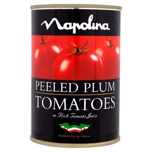 Napolina Peeled Plum Tomatoes In A Rich Tomato Juice 400g