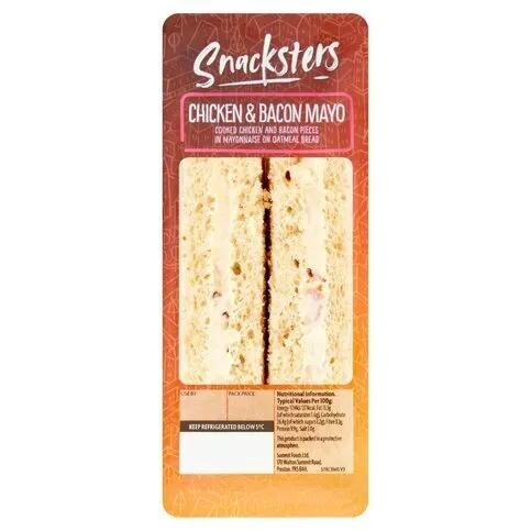 Snacksters Chicken & Bacon Mayo Sandwich 144g