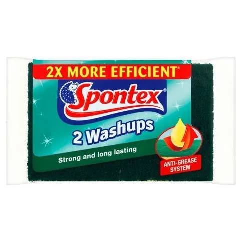 Spontex 2 Washups Sponge Scourers